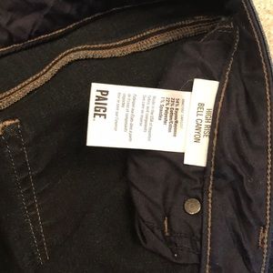 Size 31 Paige premium denim high rise bell canyon
